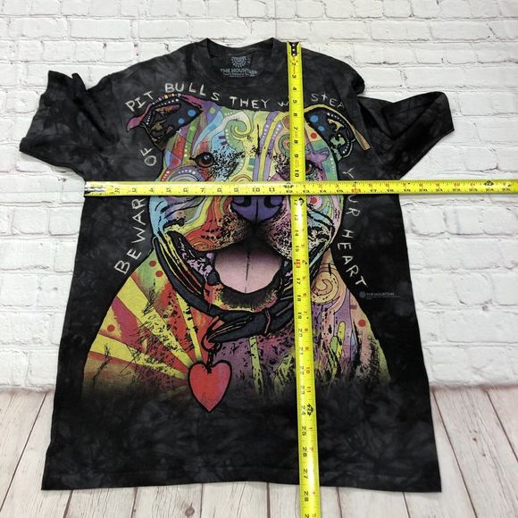 The Mountain Adult Graphic Tee T-Shirt Size Medium Pit Bulls Dog B237 -4 - Picture 2 of 11